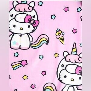 Hello Kitty Viral Pink Unicorn Throw 60” x 70” and girls sweatshirts size 10